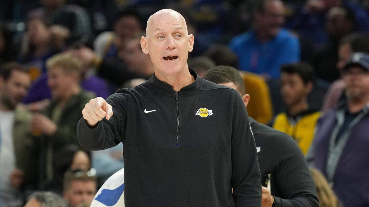 Chris Jent, shown here roaming the sidelines as an assistant coach for the Los Angeles Lakers, is the most recent hire for new Hornets head coach Charles Lee.