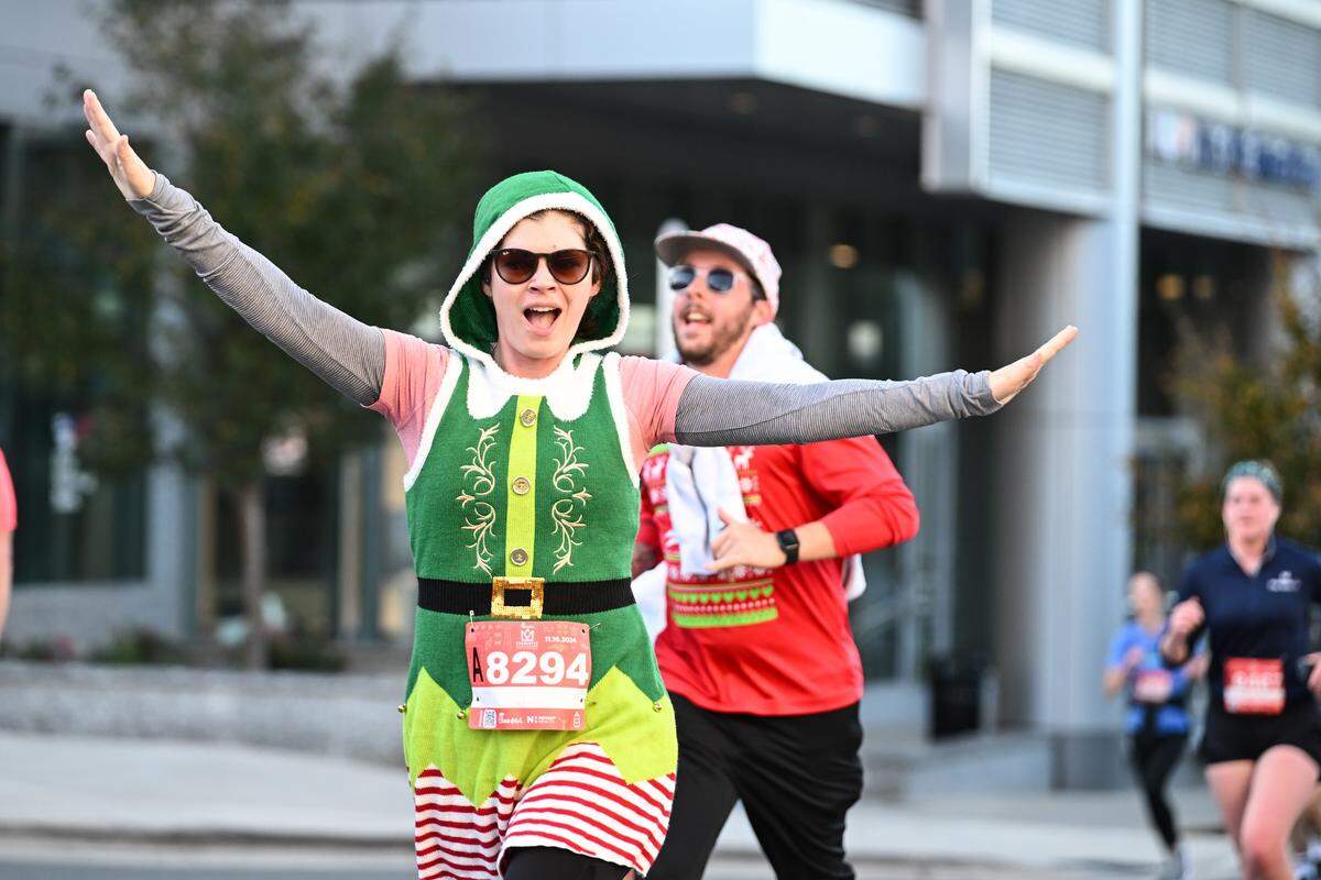 Participants take part in the 20th annual Novant Health Charlotte Marathon on Saturday, Nov. 16, 2024, in Charlotte