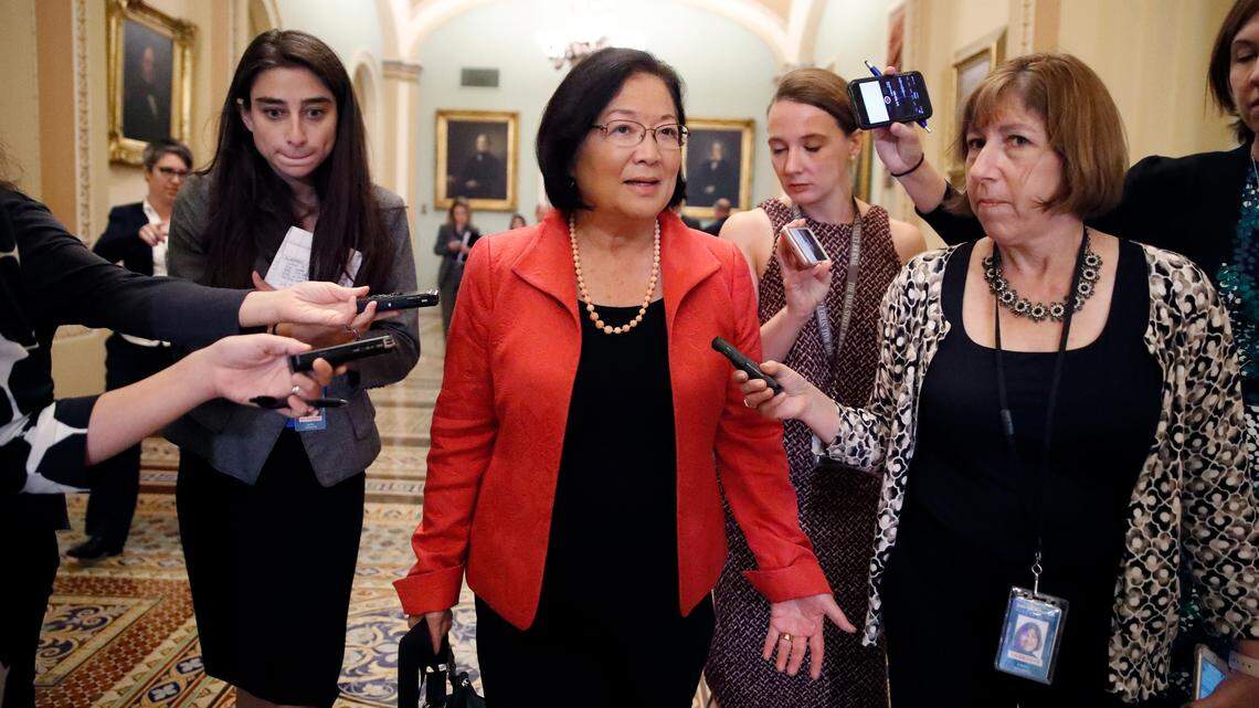 Sen. Mazie Hirono, D-Hawaii, said in another email that the fundraiser was sent in error.