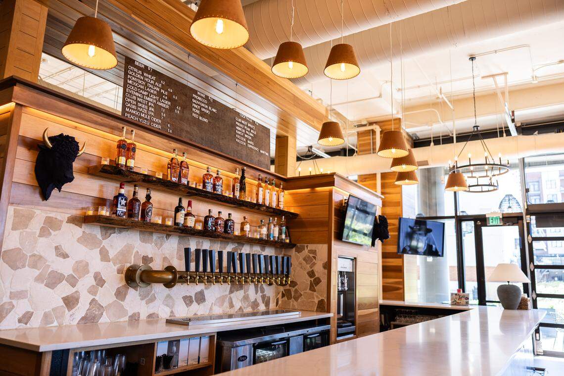 The taproom at Club West Brewing, formerl Sycamore Brewing, in Charlotte has been renovated with a Western-inspired theme.