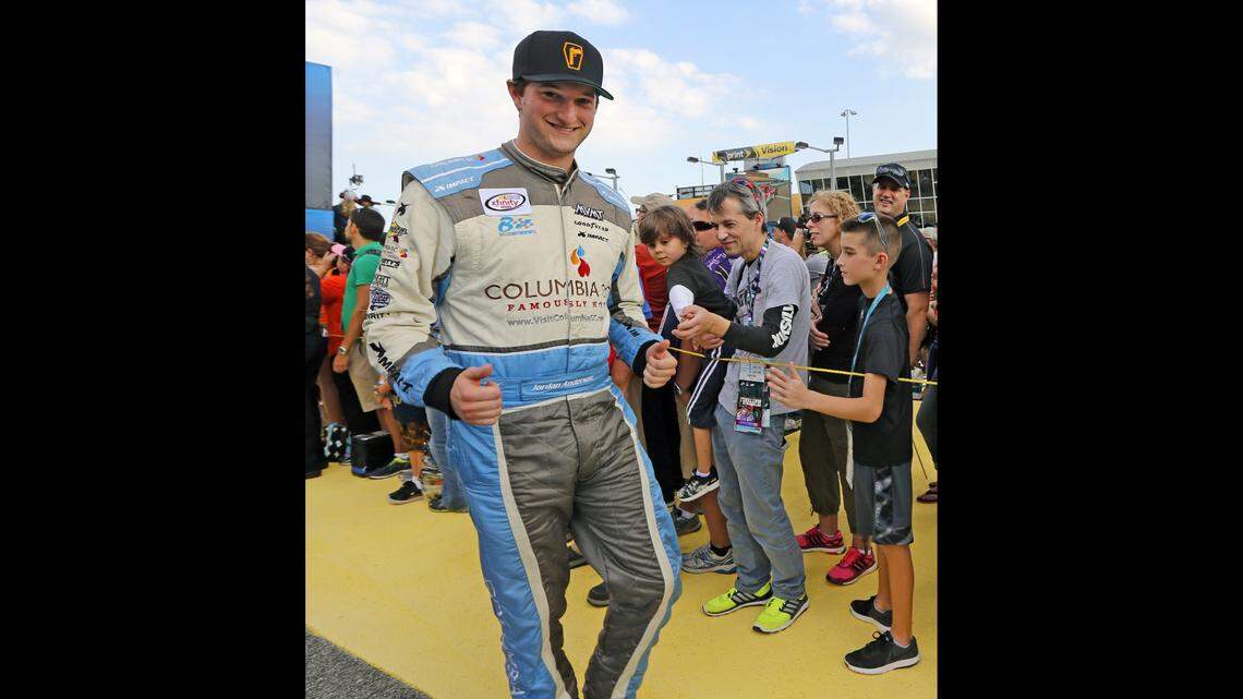Jordan Anderson at the Ford EcoBoost 300 at Homestead Miami Speedway in 2016. Anderson no longer faces a charge of possession of a stolen vehicle.