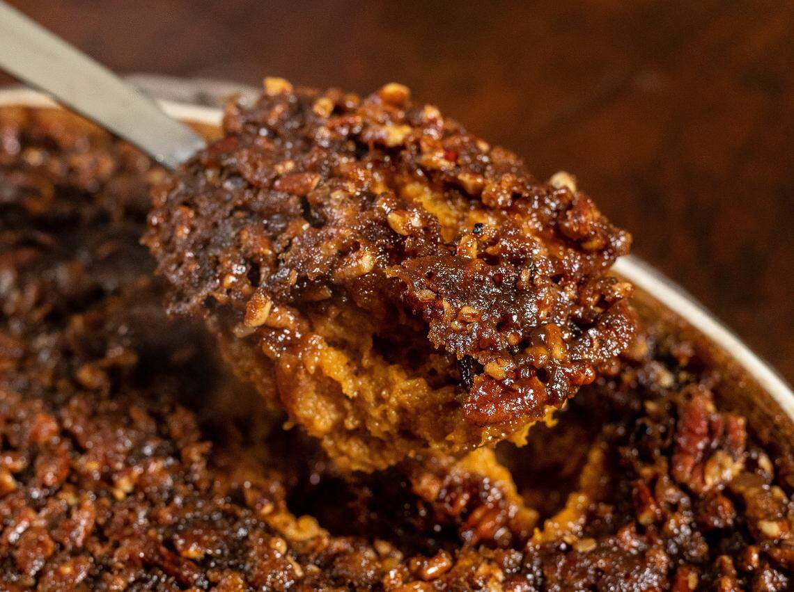 Chef Lisa Brooks’ sweet potato casserole recipe.