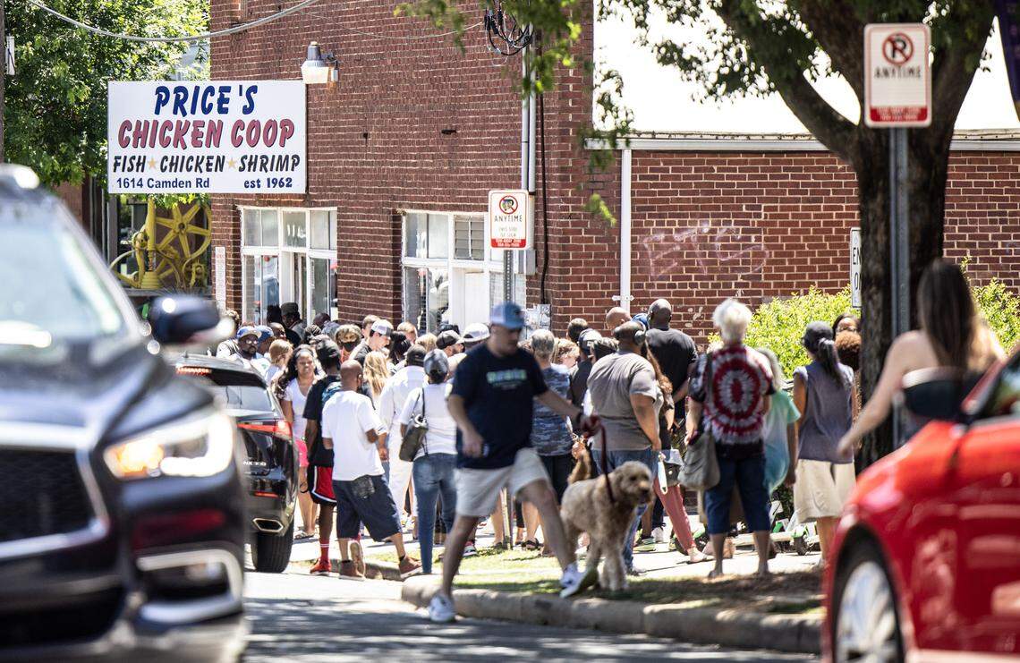 The line at Price’s Chicken Coop in Charlotte, N.C., on Thursday, June 17, 2021.
