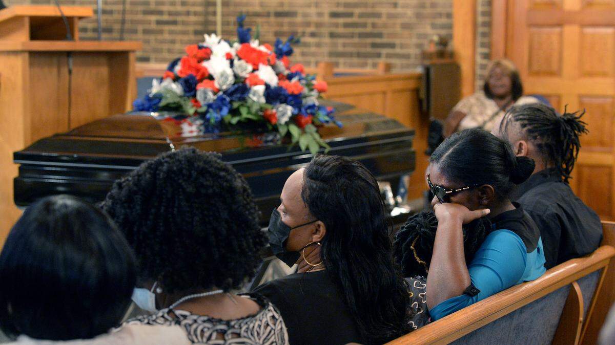 Family and friends attended the funeral and burial of Shaquille Polk on Saturday, Sept. 03, 2022 in Wadesboro, N.C. The family says that Polk, an inmate in the Anson County jail, showed signs of serious illness and begged the Anson County jail for medical care for days before authorities took him to a hospital where he died August 28, 2022.