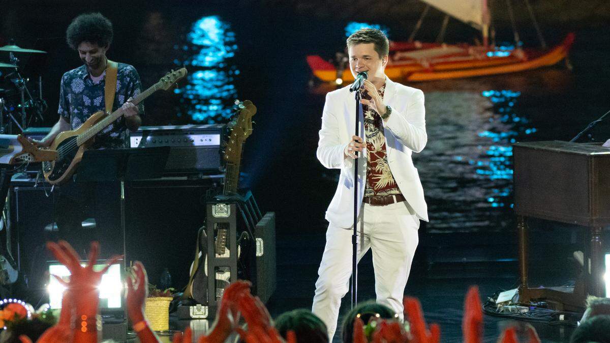 Josh King during the April 14 epiosde of “American Idol” on ABC.