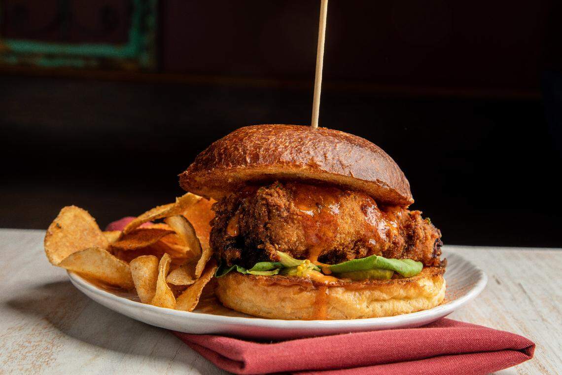 Bird is the Word will be a new counter-service restaurant highlighting chicken dishes, run by chef Greg Collier. It will feature the Leah & Louise chicken sandwich, shown here.