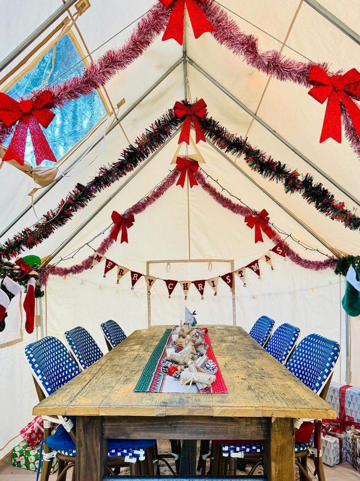 The Goodyear House in the NoDa neighborhood has tents and igloos this winter for guests to dine in.