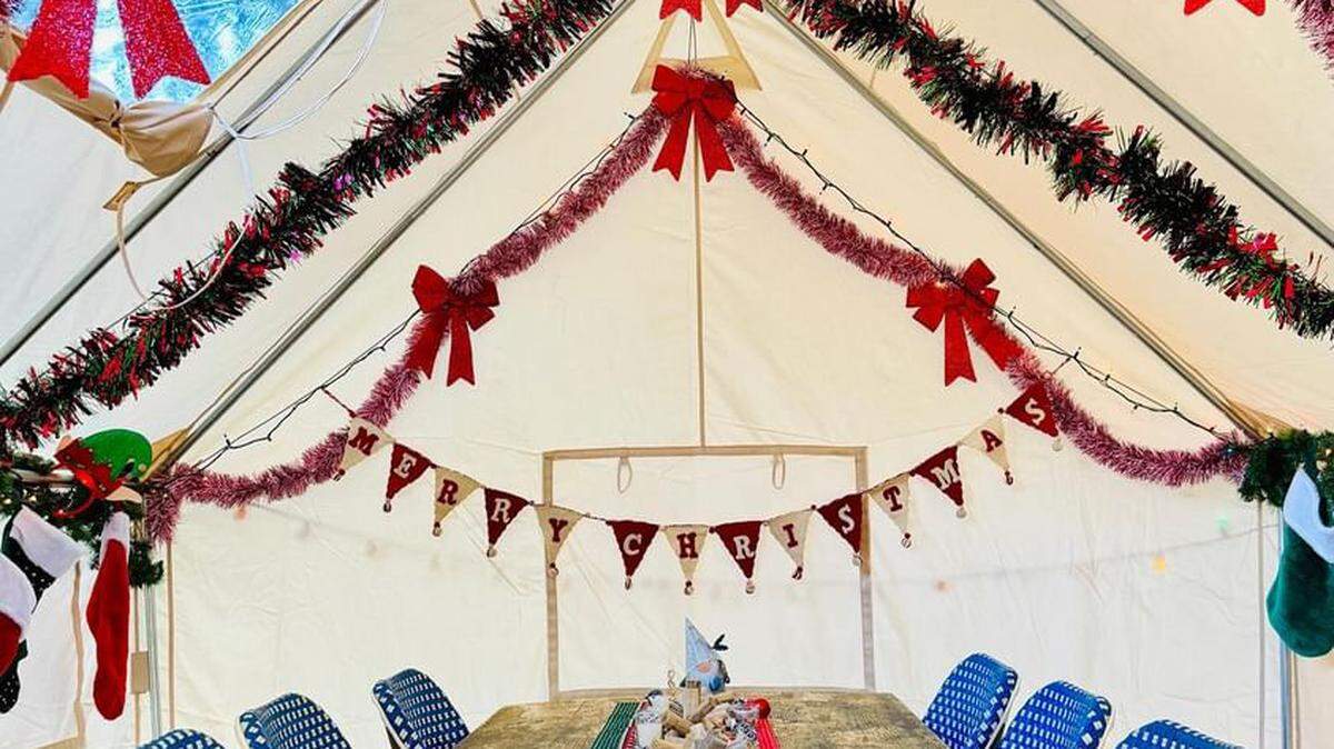 The Goodyear House in the NoDa neighborhood has tents and igloos this winter for guests to dine in.