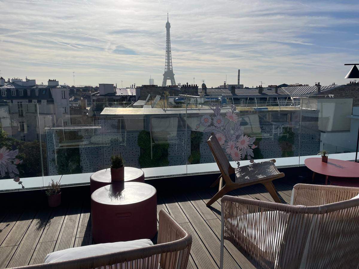 The rooftop view from the Canopy Hilton Paris.