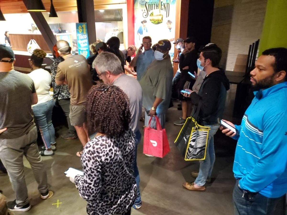 Restaurants were flooded with Cinco de Mayo orders Tuesday, causing crowds to gather for long wait times.