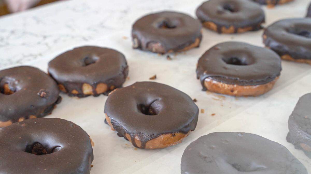 Milkbread’s milk chocolate milk bread doughnuts.