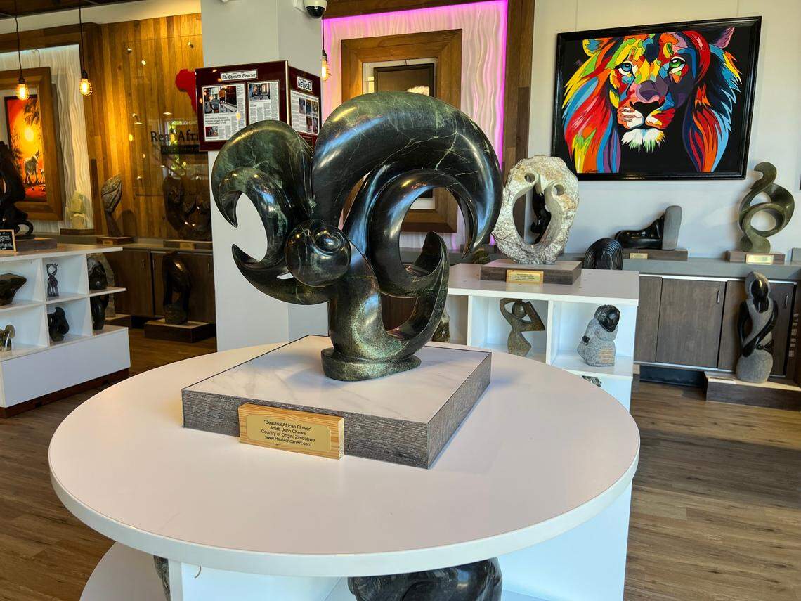 Browse handmade African art pieces at the “Sip & See” at Real African Art on Thursday, June 30.