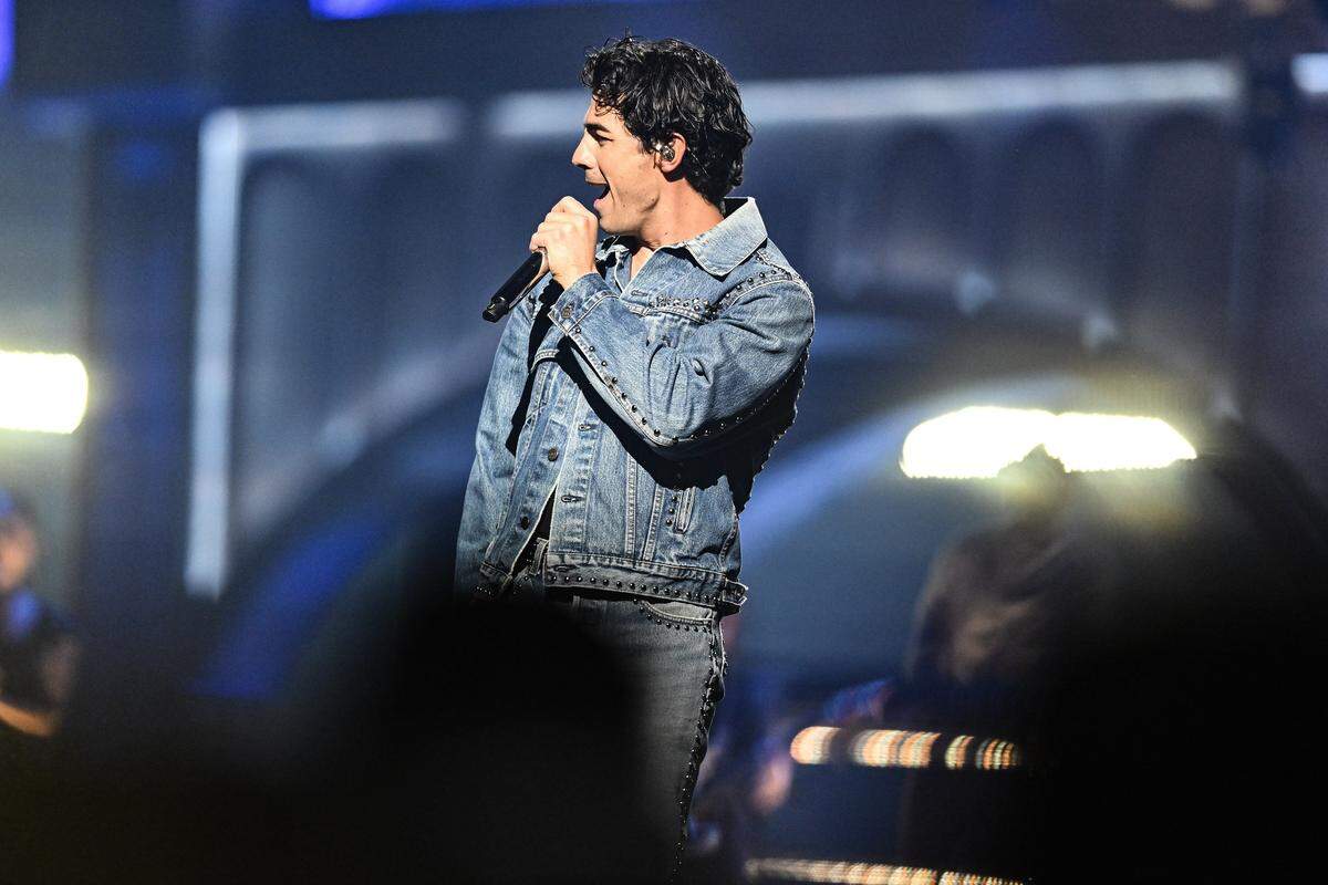 Joe Jonas of the Jonas Brothers performs at the Spectrum Center Wednesday, Nov. 5, 2025, in Charlotte, N.C.