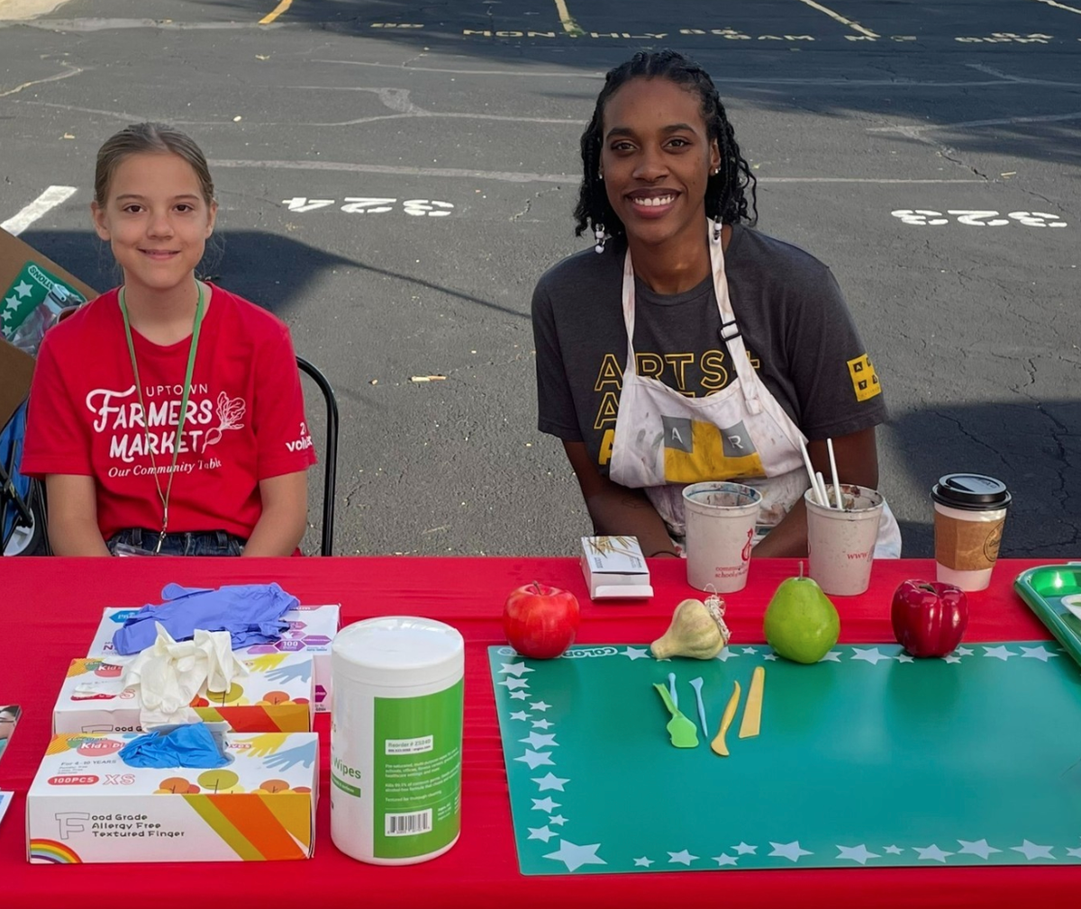 Join Arts+ for a free crafting event on the first Saturday of each month at the Uptown Farmers Market.
