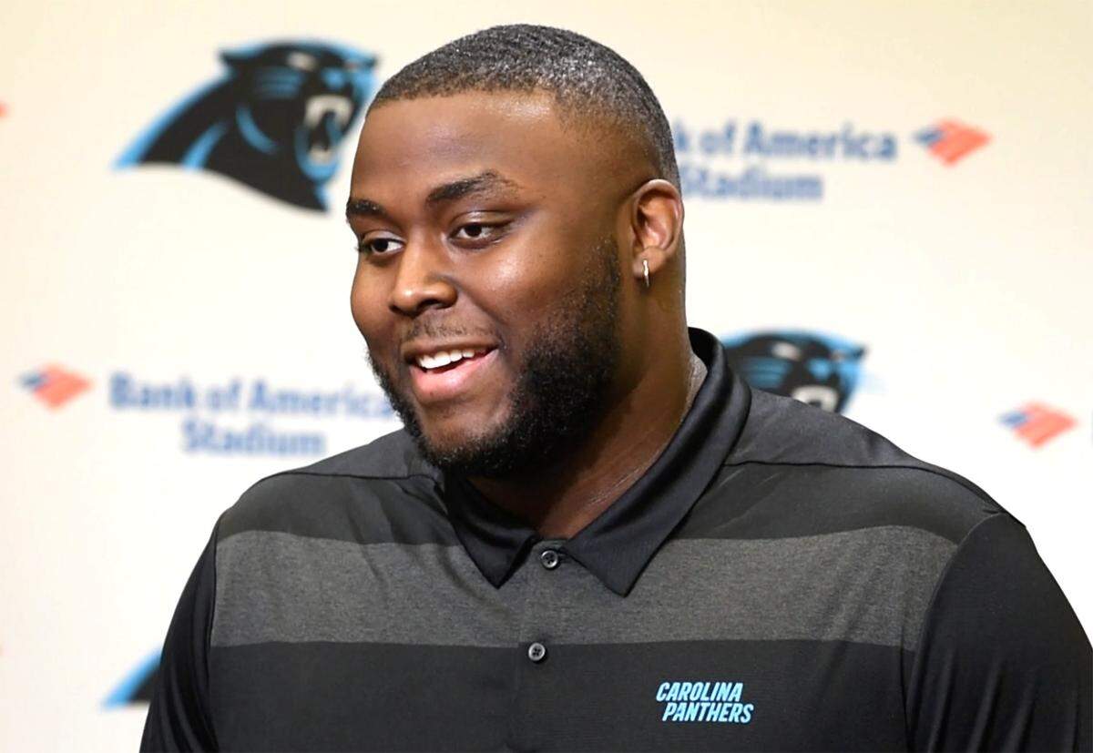 The Carolina Panthers traded up to select tackle Greg Little in the second round of this year’s NFL Draft.
