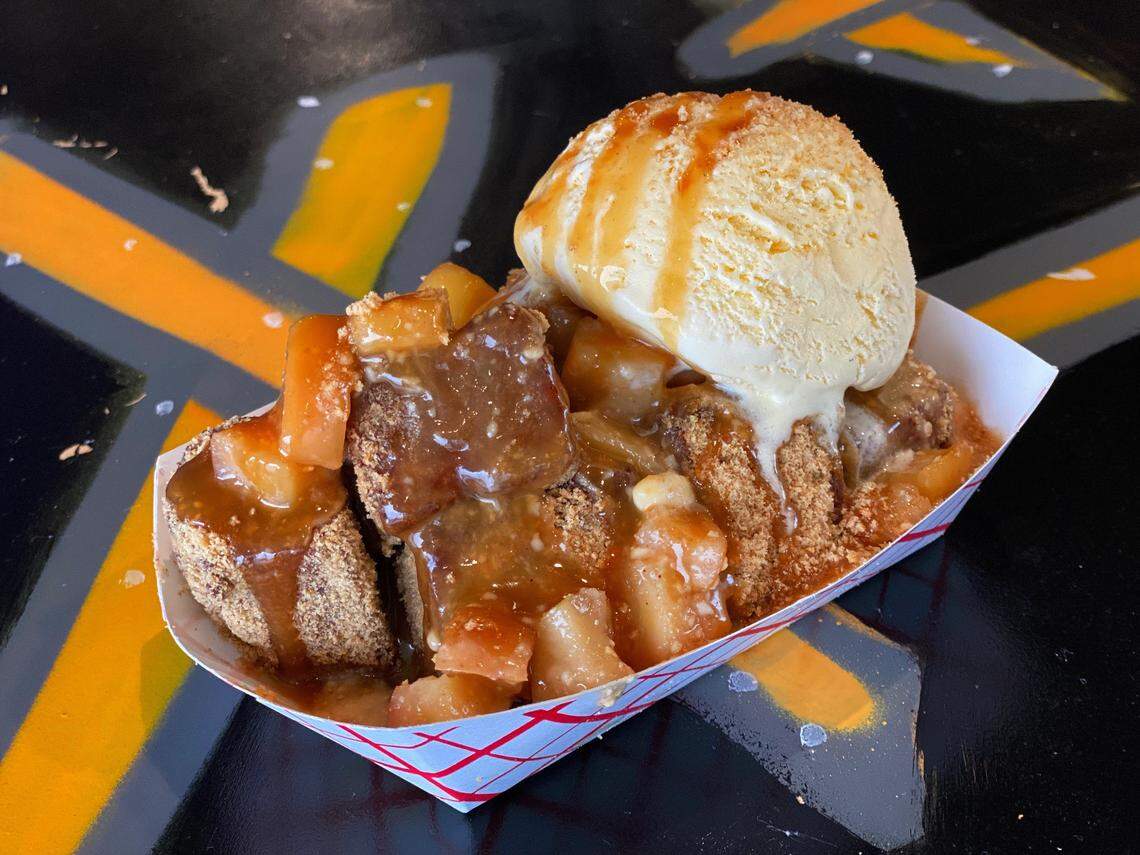 What The Fries has caramel apple pudding tots available for Thanksgiving preorder.
