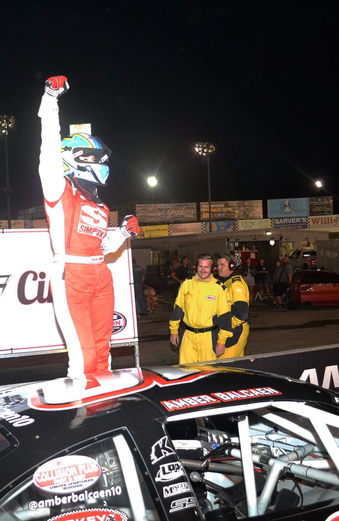 In August 2016, Amber Balcaen of Winnepeg, Manitoba — then 24 — became the first Canadian-born female racer to win a NASCAR-sanctioned race, at Motor Mile Speedway in Virginia.