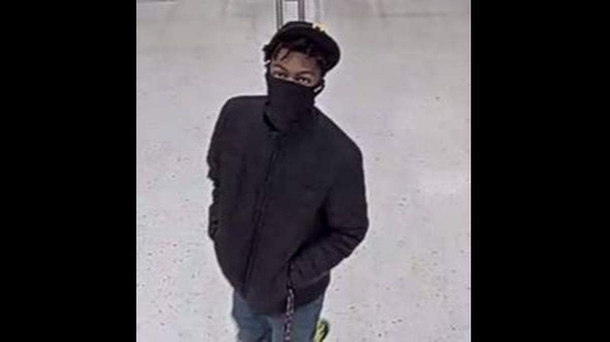 This image from a video surveillance camera shows the person who Charlotte-Mecklenburg police say is a suspect in a shooting on March 8, 2021, inside a Walmart store on South Tryon Street in Charlotte, NC.