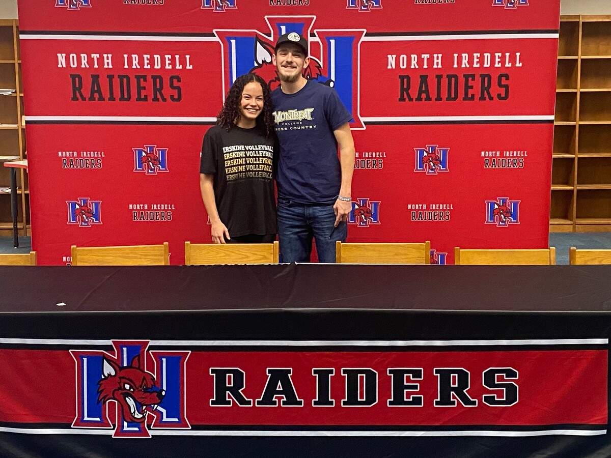 North Iredell signees Ailena Mykins and Phillip Riddle