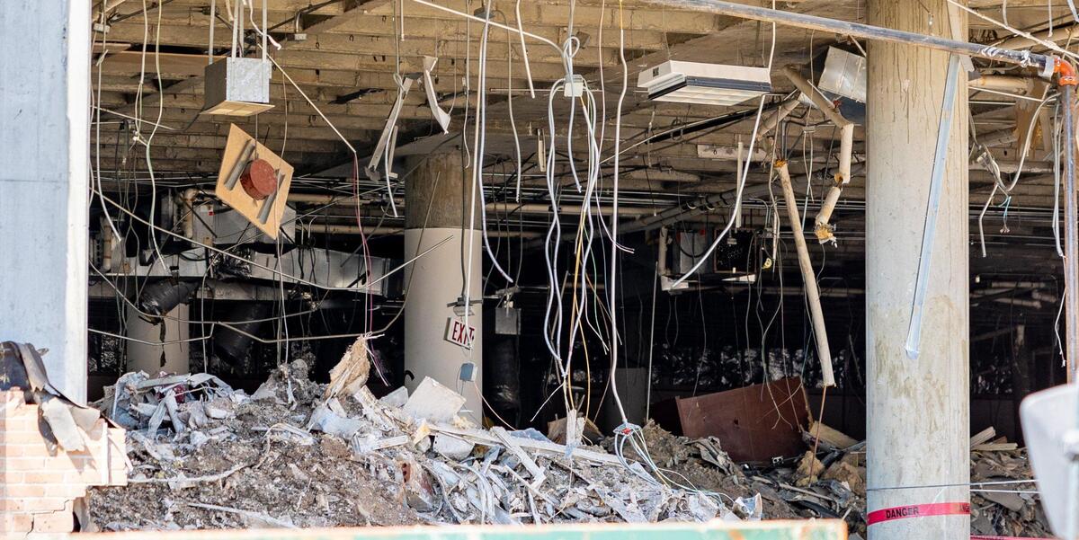 Rodgers-Leeper construction has already gutted the inside of the Main Library location in Uptown Charlotte on Tuesday, August 15, 2023. The company said that they worked to recycle some of the material from the interior before they begin to demolish the structure. The Library has been slated for demolition for years as the branch makes way for a new, state of the art facility. The builders expect to have the old building demolished by the end of the year and they are planning on completing the new library by 2026.