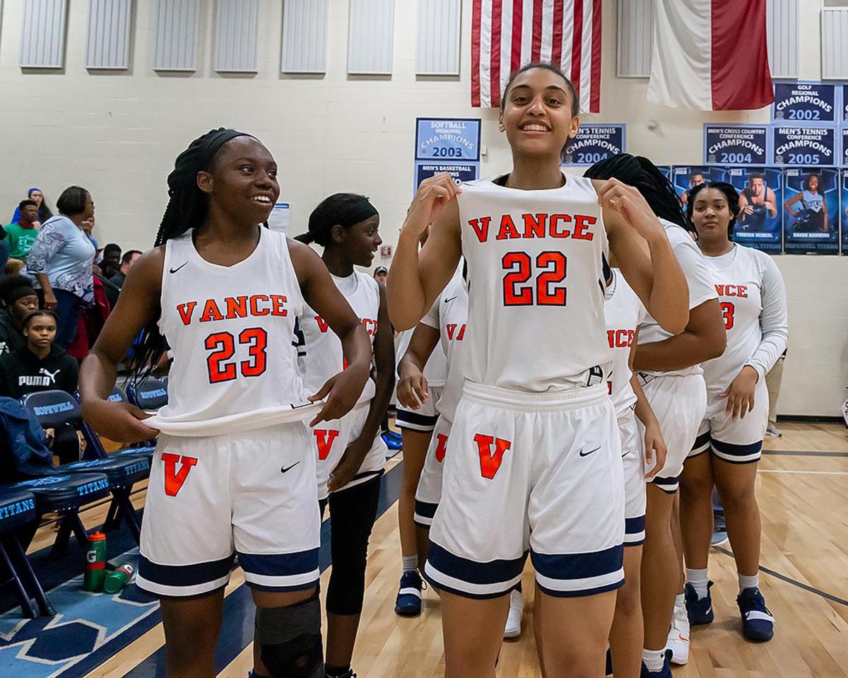 The Lady Cougars win the I-Meck Championship Friday February 22, 2019.
