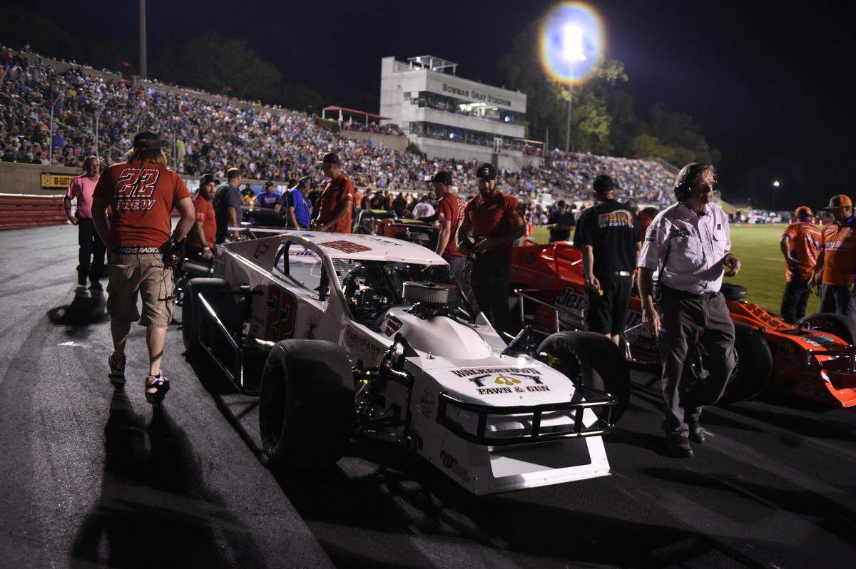 “It’s probably one of the most unique tracks you can go to.” The quarter-mile race track at Bowman Gray Stadium pictured.
