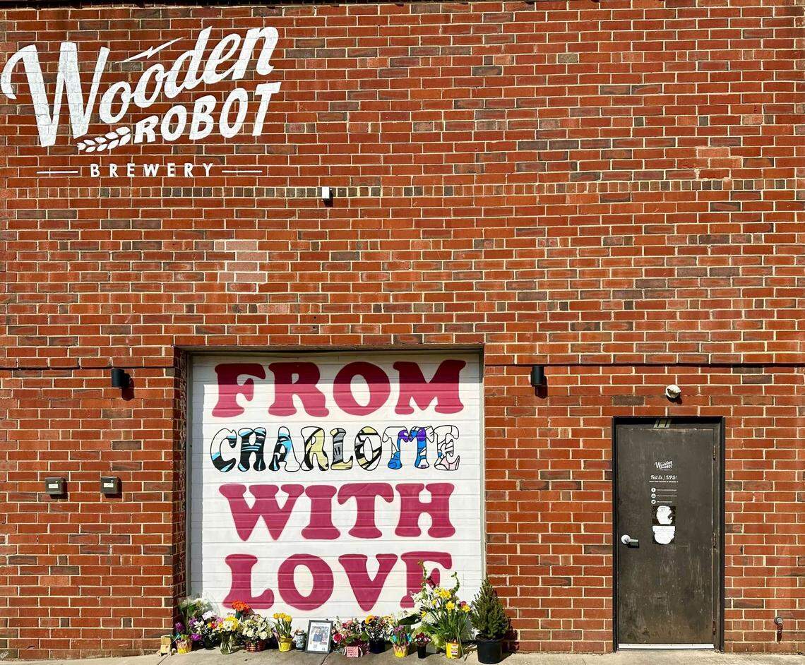 On Thursday, Feb. 22, flowers were placed outside of Wooden Robot’s South End location as a tribute to Dan Wade, who died in an accident earlier this week.