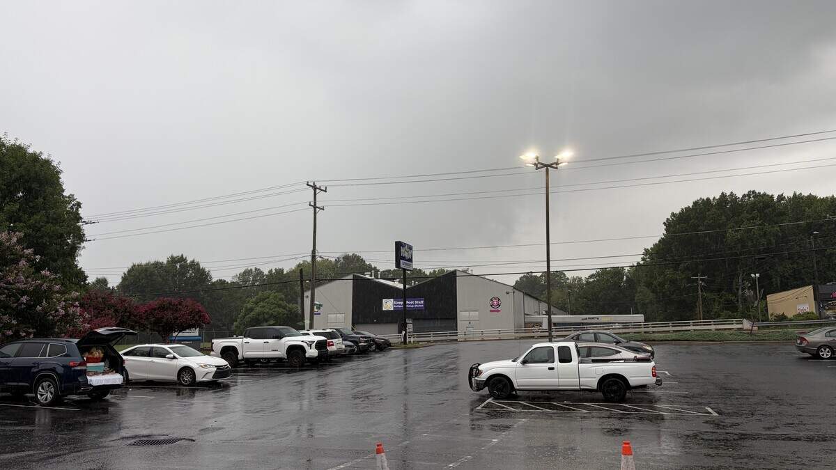 The parking lot of Wow Supermarket in South Charlotte on July 13, 2026. Federal immigration authorities arrested a man in the parking lot Monday morning.