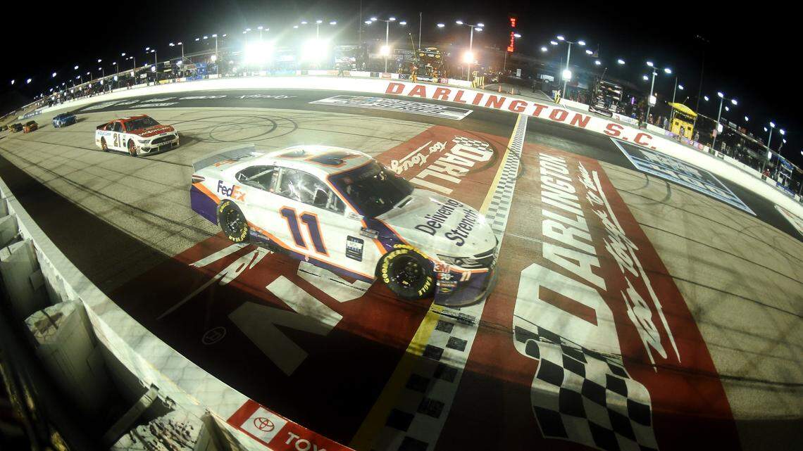 3 things we learned from Denny Hamlin’s NASCAR victory at rainy Darlington Raceway