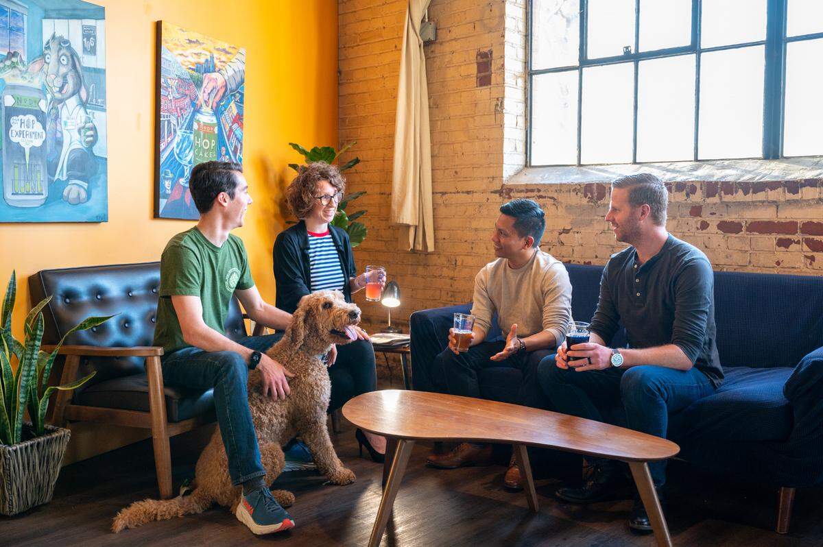 NoDa Brewing Company serves several year-round, seasonal and rotating award-winning beers.