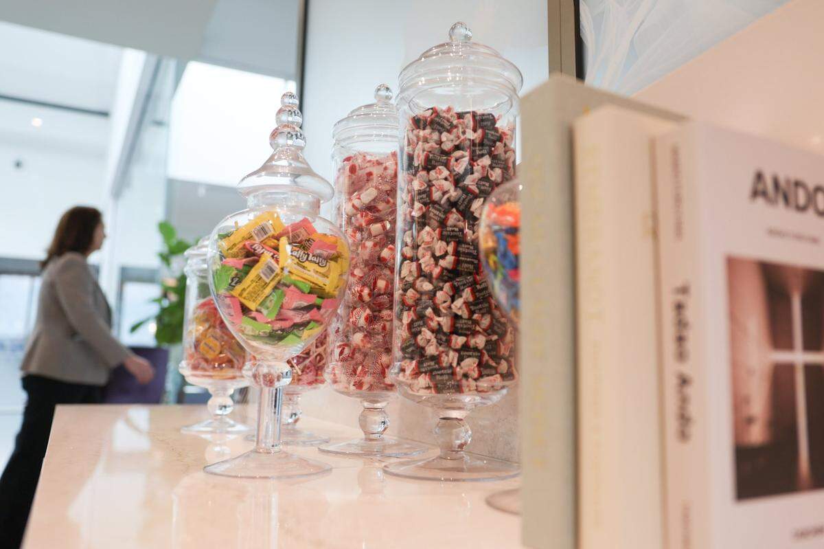 A variety of treats are available for Delta Sky Club customers at Charlotte Douglas International Airport.