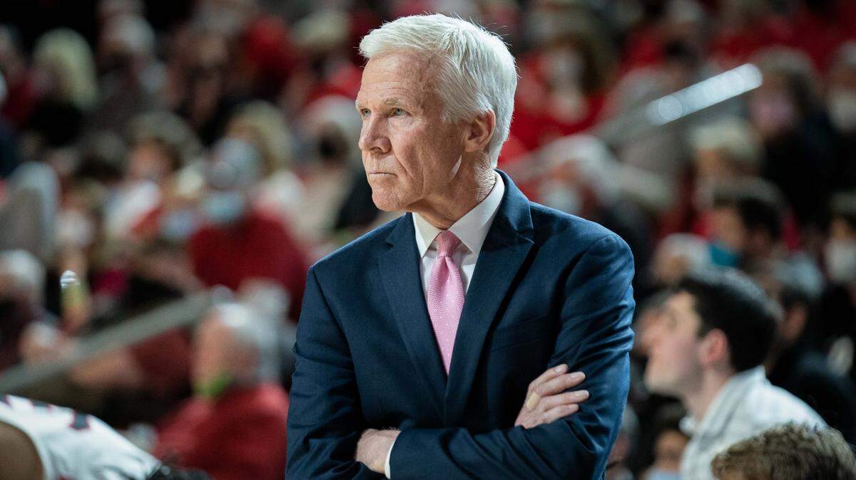 Davidson Men’s Basketball head coach Bob McKillop looks on as his team would host the VCU Men’s basketball team Jan. 26, 2022.