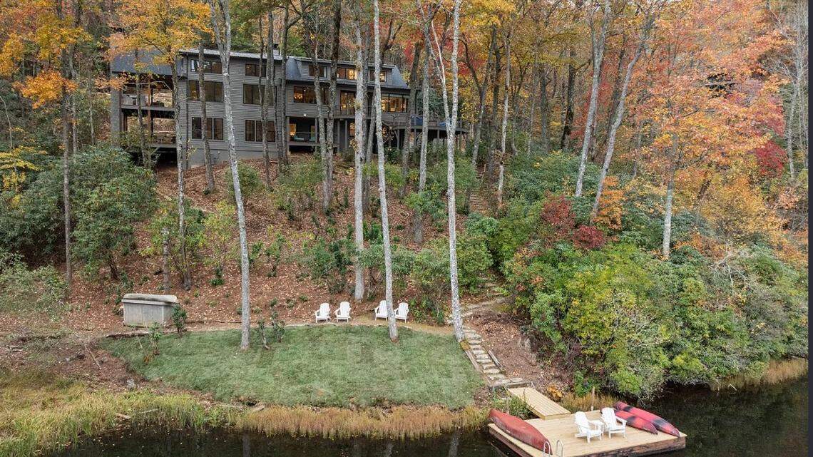 ‘Picturesque oasis.’ See home for sale on private North Carolina mountains lake.