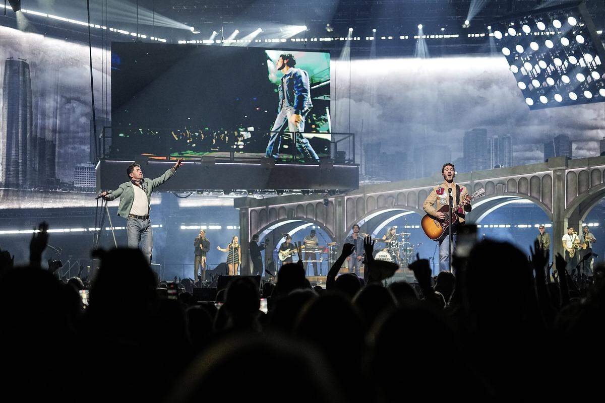 The Jonas Brothers perform at the Spectrum Center Wednesday, Nov. 5, 2025, in Charlotte, N.C.
