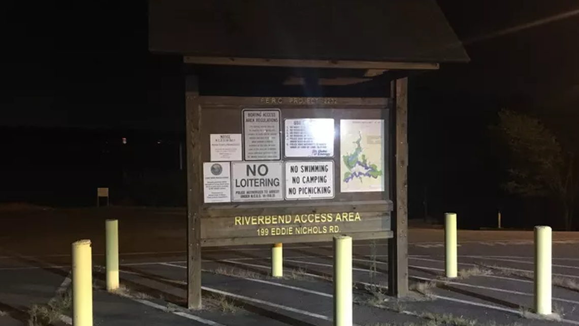 Swimming site where search is taking place.