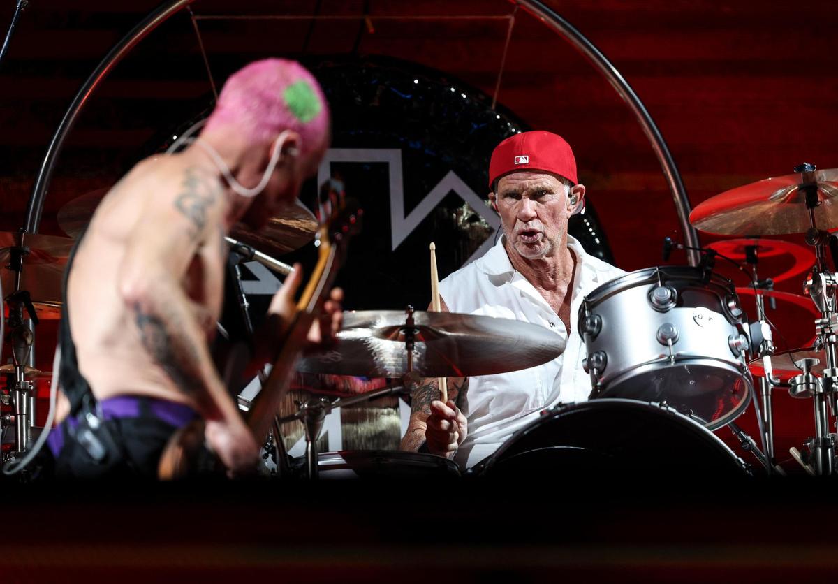 The Red Hot Chili Peppers perform at the Bank of America Stadium in Charlotte, N.C., on Thursday, September 1, 2022.