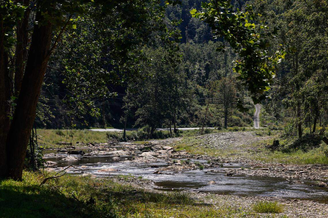 Cattrail Creek runs through Pensacola. The town is still recovering after suffering damage from Hurricane Helene last year.