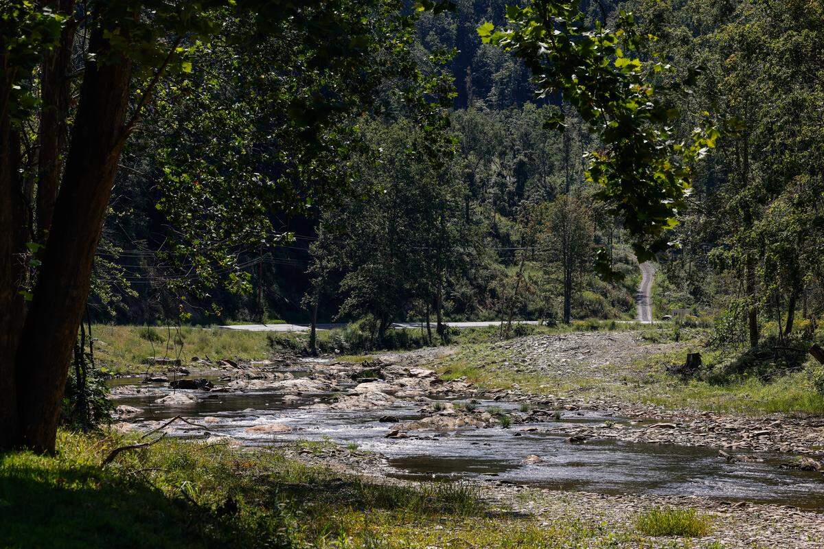 Cattrail Creek runs through Pensacola. The town is still recovering after suffering damage from Hurricane Helene last year.