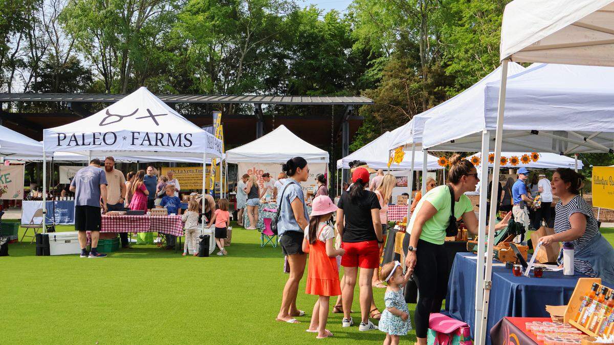 On the second Wednesday of July and August, you can shop from local makers and farmers at Brixham Park for the Ballantyne Farmers Market.