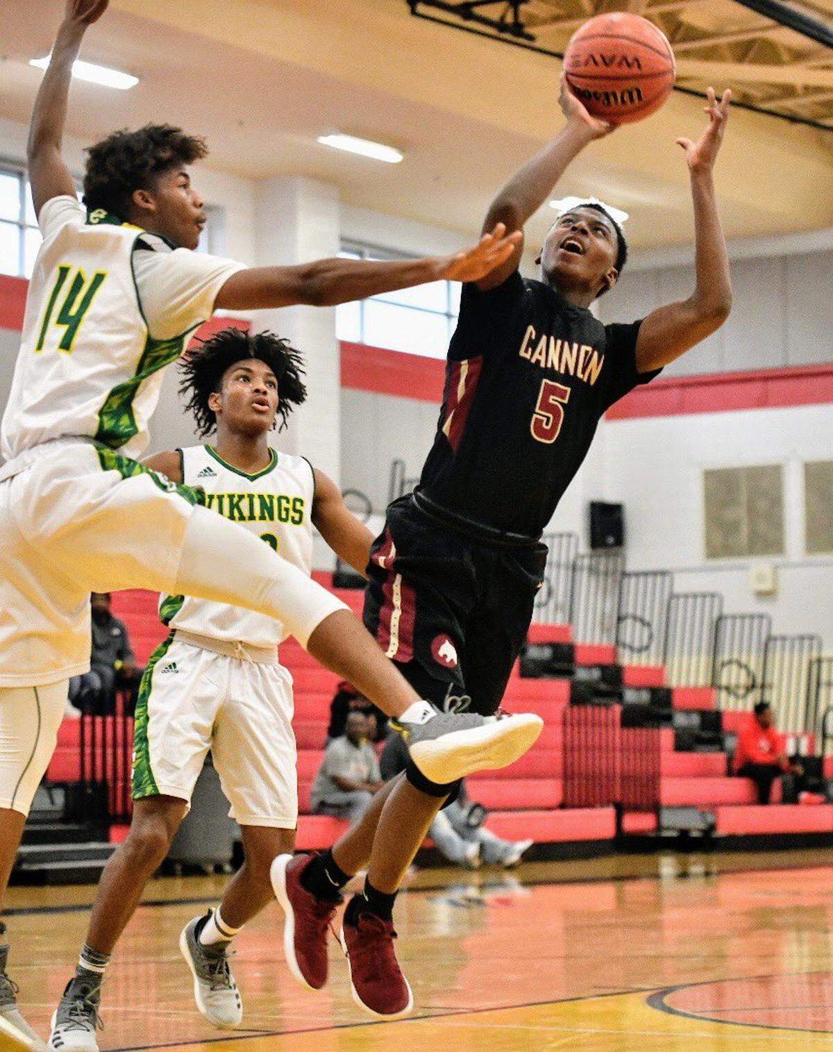 Concord Cannon School’s Jaden Bradley led his team to win over Central Cabarrus at the Charlotte Hoops Challenge Saturday.