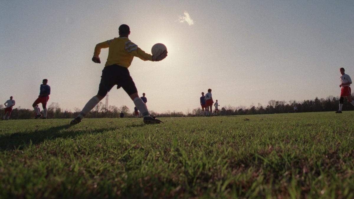 Youth players practice on the fields of Ramblewood Soccer Complex in 1998.