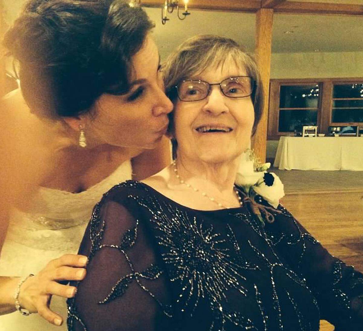 Jodie Valade (left) with her mom, Delia Valade, in 2014.