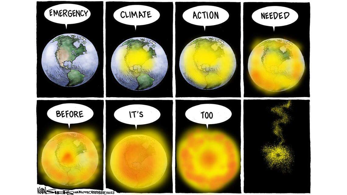 The U.N.’s dire climate action plea: Kevin Siers cartoon