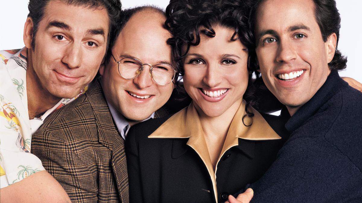 The cast of “Seinfeld,” including Jason Alexander (second from the left) who played George Costanza - a man in search of a nickname.