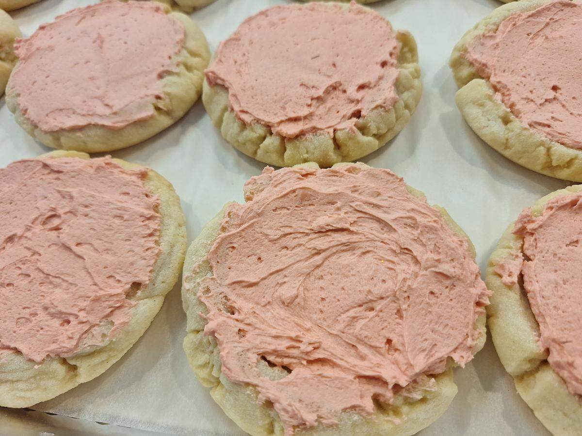 Sweetheart Sugar cookies at Crave Cookies in Mooresville.