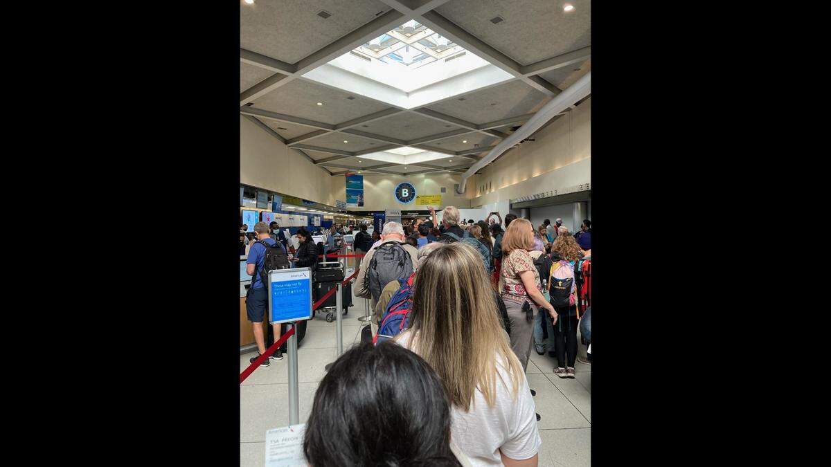 Travelers at the Charlotte airport complained of long lines and wait times at security checkpoints on Tuesday, May 17, 2022.