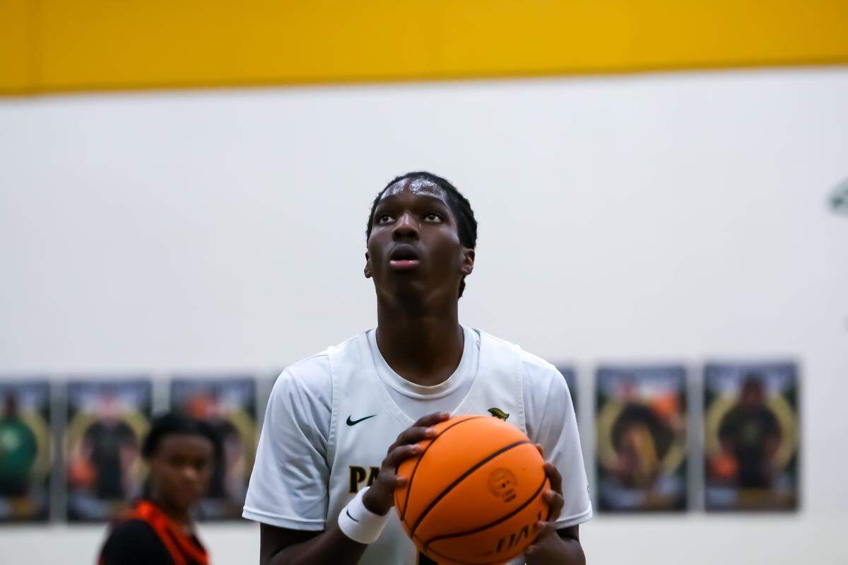 Independence High School’s Lusemo Macharia is shooting 57 percent from the field this year for the Patriots, who are in first place in the Southwestern 4A conference heading into Friday’s game at Butler