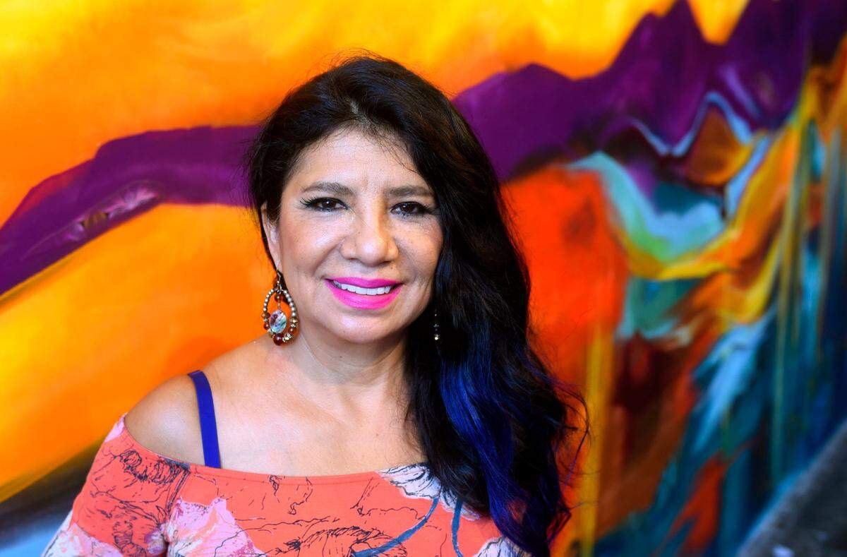 Rosalia Torres-Weiner owns Red Calaca Studio, a 24-foot mobile art studio she uses to connect people with art in underserved areas in Charlotte.