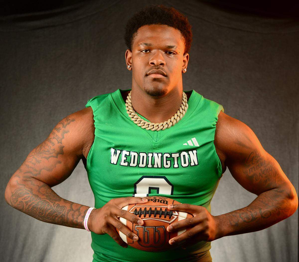 Weddington Warriors defensive lineman Aiden Harris on Tuesday, December 9, 2025.