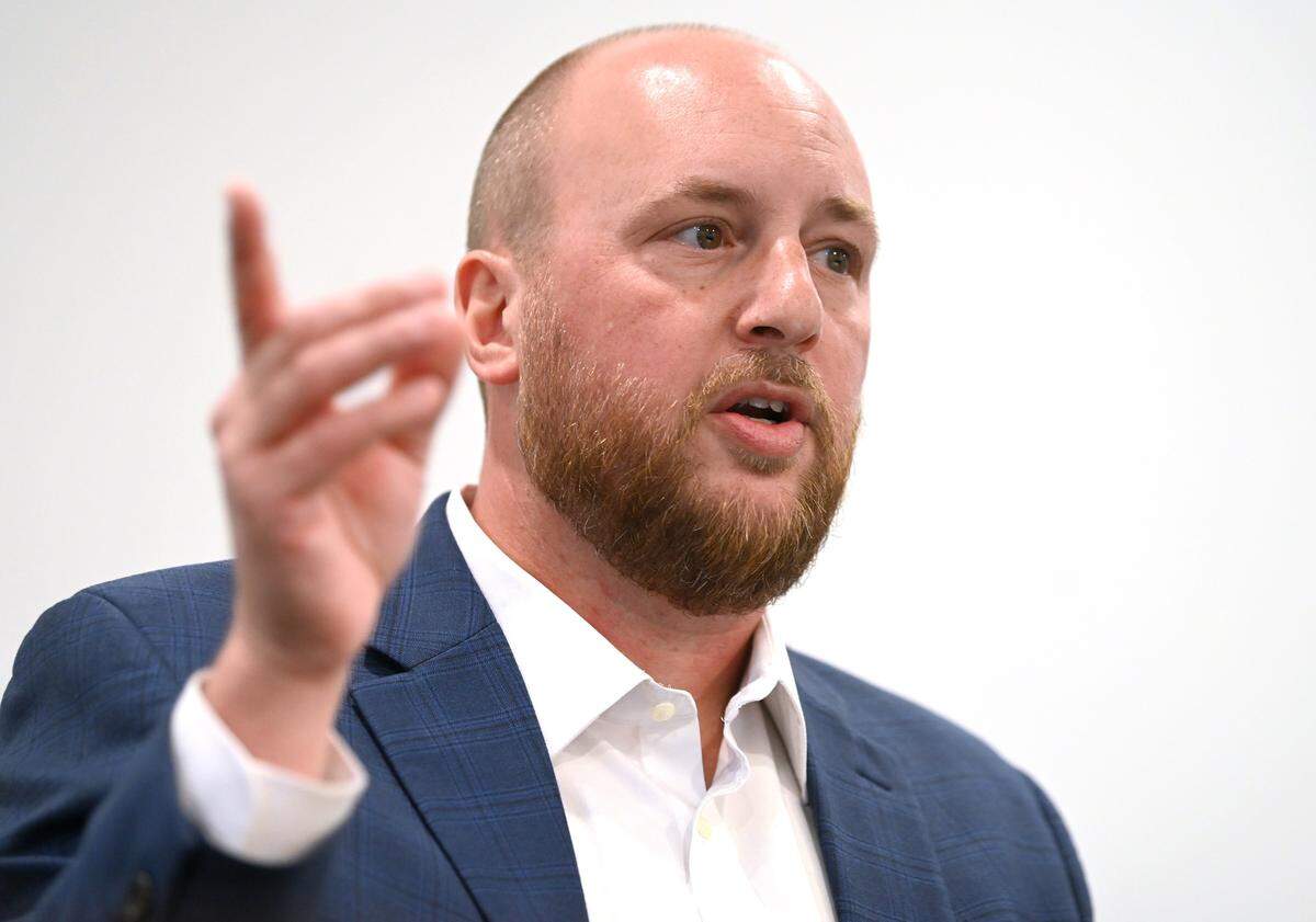 Chris Allgauer, senior director data centers for Segra discusses the company's CLT 2 data center on Monday, October 27, 2025. 